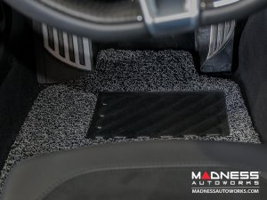 Alfa Romeo Giulia Floor Mats - All Weather - Soft Touch PVC Loop - Front + Rear - Grey/ Black - RWD Alfa Romeo Giulia Floor Mats - All Weather - Soft Touch PVC Loop - Front + Rear - Grey/ Black - RWD